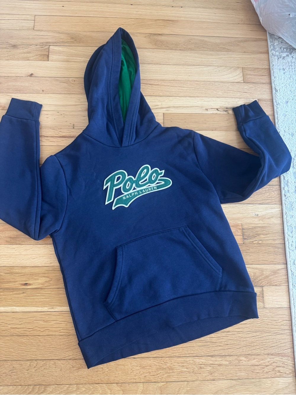 Polo Ralph Lauren Navy Blue & Green Hoodie Sweatshirt